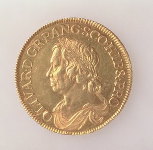 Coroa de Oliver Cromwell (1599-1658), London Mint, 1658 (anverso) (ouro) (para reverso ver 168064)