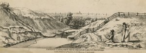 Opinião do canal de Croydon das fechaduras acima de Deptford de English School