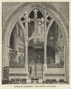 Catedral de Cumbrae, a tela e coro de English School
