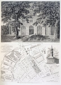 Cupers Gardens, Lambeth, gravado por Bartholemew Howlett, 1746 de English School