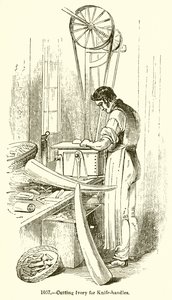 Marfim de corte para punhos de English School