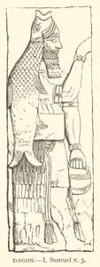 Dagon, I, Samuel, v, 3 (gravura) de English School