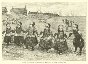 Dança de crianças holandesas em Marken, no Zuider Zee de English School