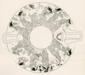 Dança de Maenads para Dionysos (gravura) de English School