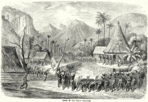 Dança dos guerreiros de Fiji (gravura) de English School