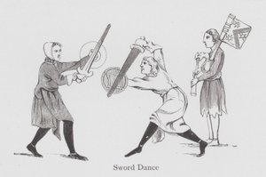 A dançar: Dança de Espada (litho) de English School