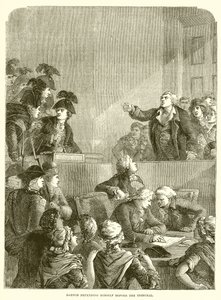 Danton se defendendo perante o Tribunal de English School