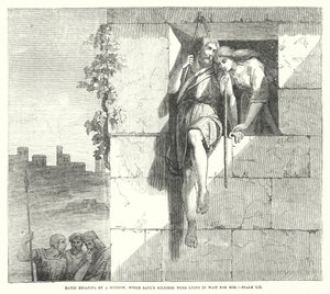 David escapando por uma Janela, enquanto os Soldados de Saul estavam deitados em Espera por ele, Salmo LIX (gravação) de English School