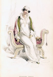 Vestido de dia, placa de moda de Ackermanns Repository of Arts de English School