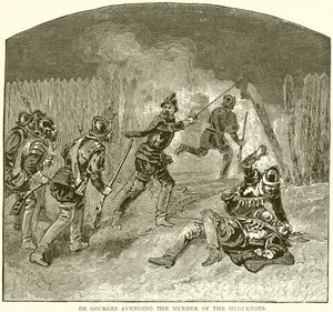 De Gourges vingando o assassinato dos huguenotes de English School