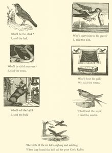 Morte e enterro de Cock Robin (xilogravura) de English School