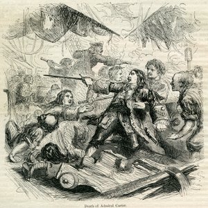 Morte do almirante Carter, 1692 de English School