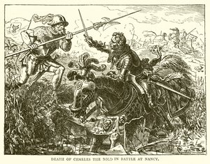 Morte de Charles the Bold em Battle at Nancy