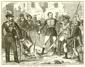 Morte do general Henschi. Gorgey no assalto de Buda de English School