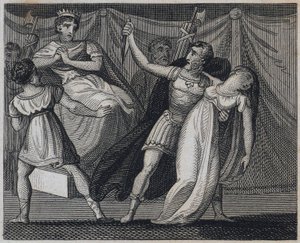 Morte de Verginia, Roma, 449 a.C. (gravura) de English School
