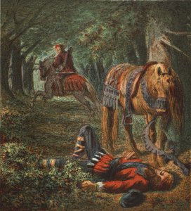 Morte de Guilherme, o Segundo, pub. 1890 (litografia a cores) de English School
