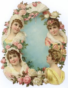 Decoração com retratos de mulheres de English School