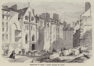 Demolição de Paris, Antigo Colégio de Cluny (gravura) de English School