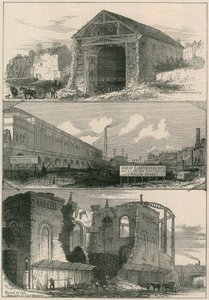 Demolições para as extensões Great Eastern Railway para Broad Street de English School