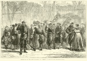 Partida do 10º Regimento de Guardas Nacionais para os postos avançados, outubro de 1870 de English School