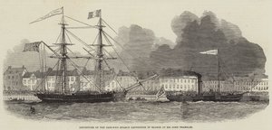 Saída da Expedição da Ramo Renovado em Busca de Sir John Franklin (gravura) de English School