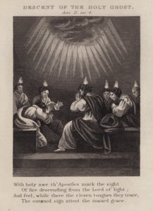 Descida do santo fantasma, Atos II, ver 4 (gravura) de English School
