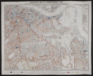 Mapa descritivo da pobreza em Londres, por Charles Booth de English School