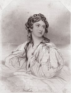Desdemona, da peça Othello, " Galeria das Mulheres de Shakespeare". de English School