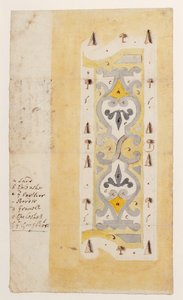 Projeto para um Knot Garden, Bush Hill, perto de Edmonton, Londres, 1713 (wc e caneta e tinta marrom sobre papel) de English School