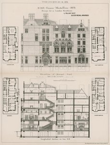 Design para uma residência em Londres por William Scott de English School