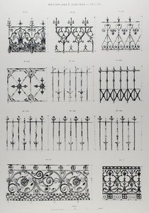 Desenhos para grades de ferro fundido, da 