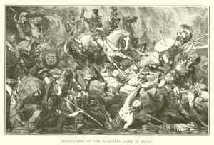 Destruição do exército ateniense na Sicília (gravura) de English School