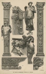 Pormenor do órgão da Catedral de S. Paulo (gravura) de English School