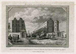 Devonshire Place e Wimpole Street da New Road, St Marylebone de English School
