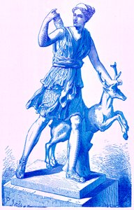 Diana com o Hind, ilustração da História de Roma por Victor Duruy, publicado em 1884 (imagem digitalmente aprimorada) de English School
