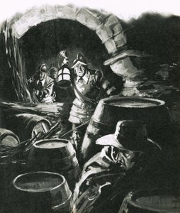 Descobrir de Guy Fawkes da Conspiração da Pólvora de English School