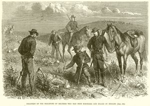Descoberta dos esqueletos de soldados que foram surpreendidos e mortos por índios (junho de 1867) de English School