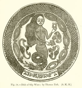 Prato de Slip Ware; de Thomas Toft de English School