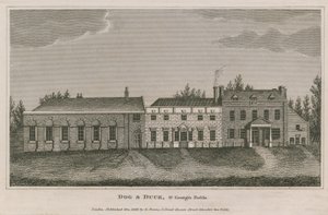 Cão e pato, St Georges Fields, Lambeth de English School