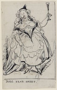 Doll Tear Sheet, c.1825 (caneta e tinta sobre papel) de English School