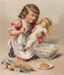 O banho da Dolly (cromolitografia) de English School