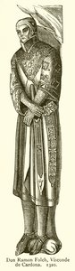 Don Ramon Folch, visconde de Cardona. 1320 de English School