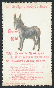Asno, cartão de Natal de English School
