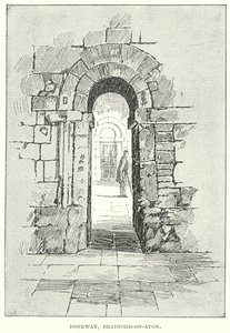 Porta de entrada, Bradford-on-Avon (gravura) de English School