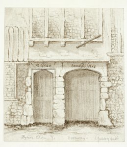 Doorway, Byker Chase, Quayside, Newcastle (tinta sépia no papel) de English School