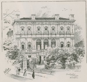 Dorchester House, Park Lane, Londres, a residência do Shahzada Nasrullah Khan de English School