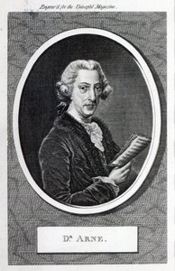 Dr. Arne, gravado para &39;The Universal Magazine&39;, 1787 (gravura) (foto bw) de English School