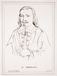 Dr. Dorislaus, de um desenho em tinta da Índia na coleção de St John St Aubyn Bar, imp. de Ducarme de English School
