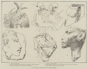 Dr. Flinders Petrie Excavações egípcias (gravura) de English School