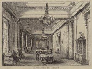 Sala de desenho no Athenaeum Club, Londres (gravura) de English School